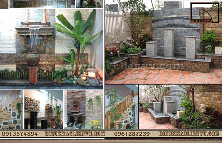 Đài phun nước sân vườn đẹp được thiết kế, thi công bởi Liên Vũ